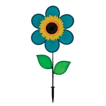 12 Inch Teal Sunflower with Leaves
