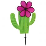 Cactus with 10 Pink Flower Spinner