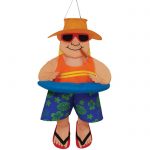 Float Man With Cigar Wind Friend Beach Surf