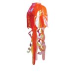 Orange 18 inch Iridescent Jellyfish Windsock