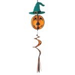 Pumpkin with Hat Hanging Ball Spinner