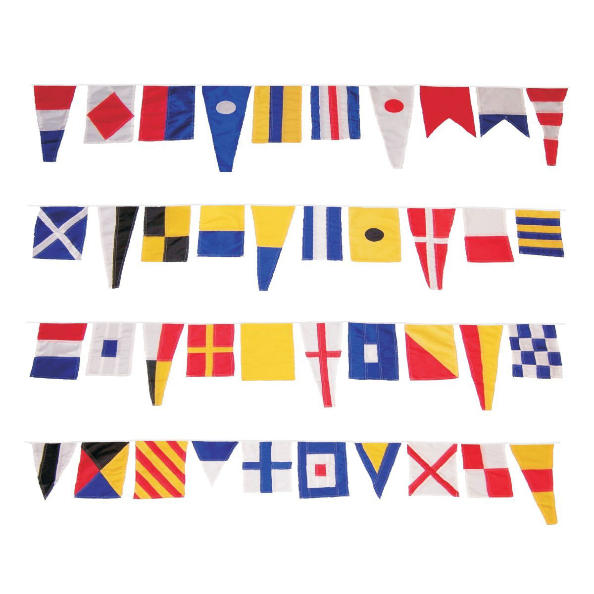 Beach Party 17 Feet COTTON Marine Signalling Flags 40 flags Bunting 
